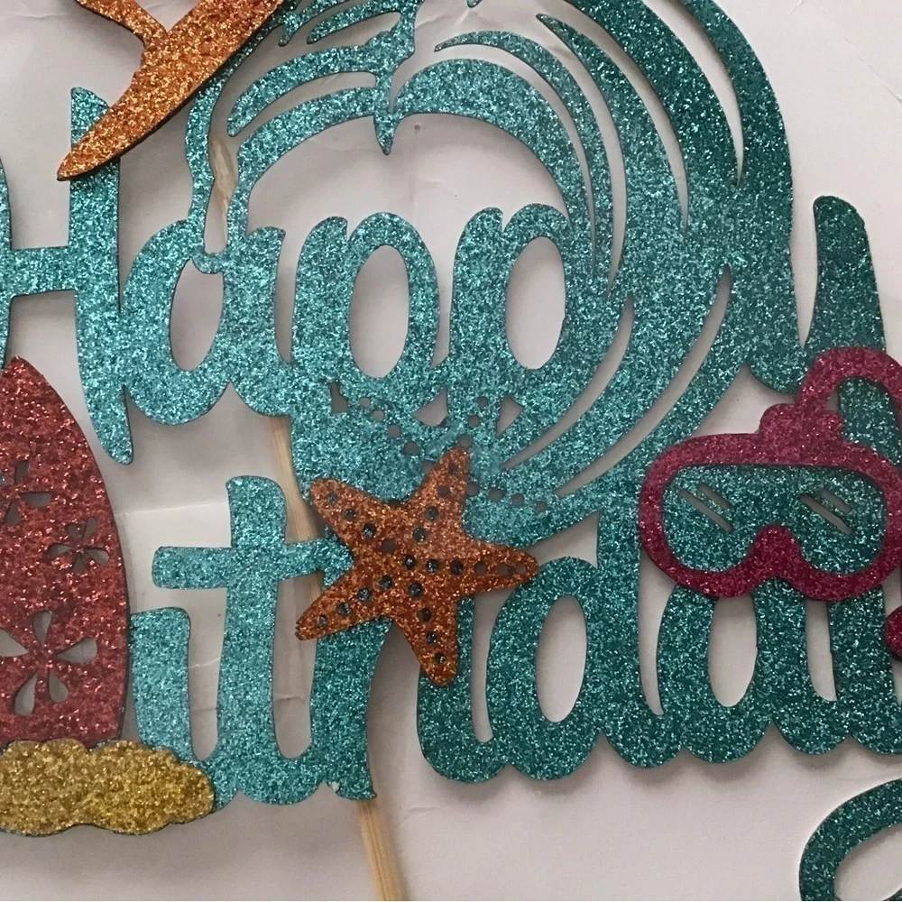 Happy Birthday Cake Topper - Surfer theme. BRAND NEW